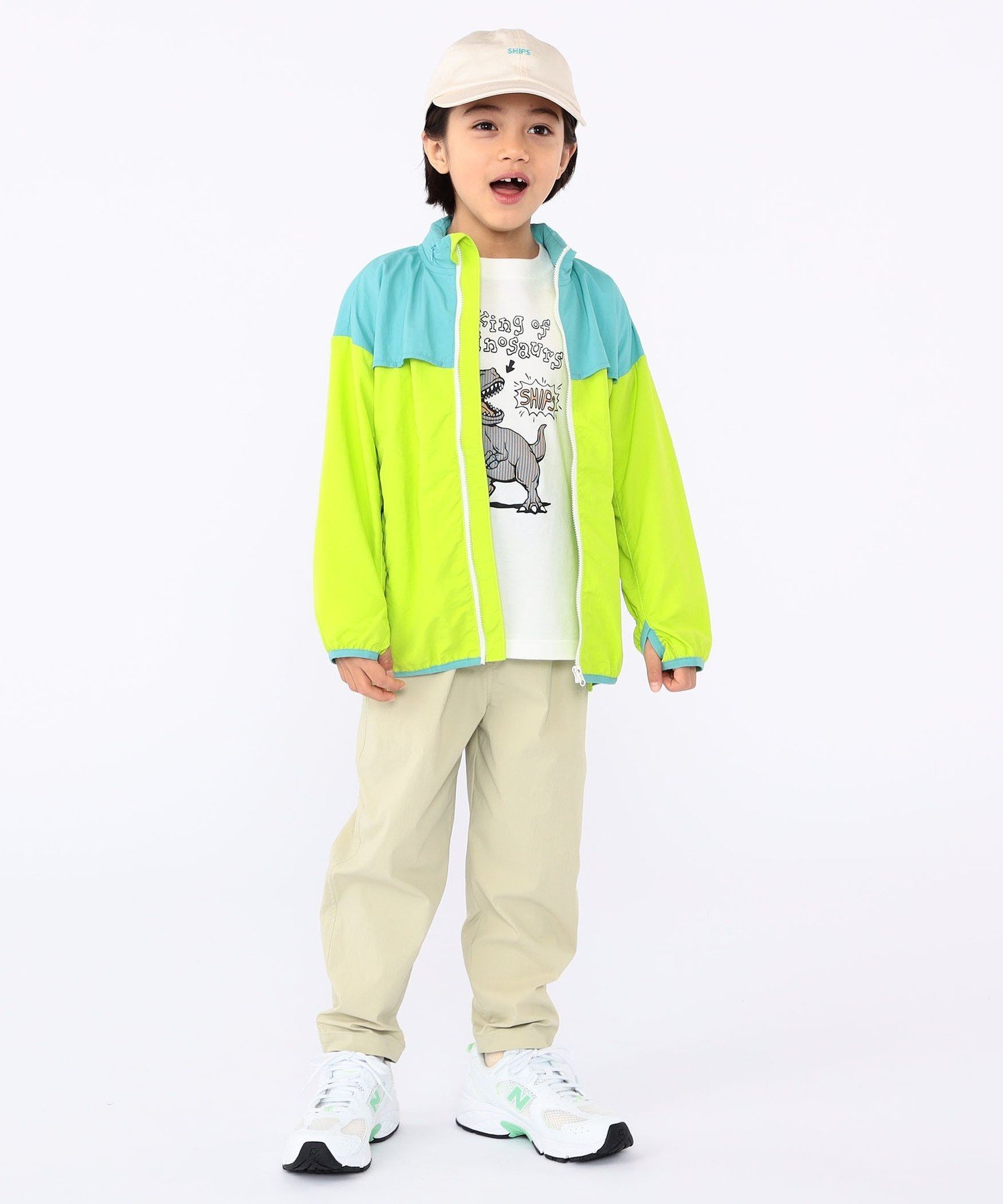 Детская толстовка на молнии SHIPS: 100~130 см / Водоотталкивающая SHIPS KIDS, Light green — фото 3