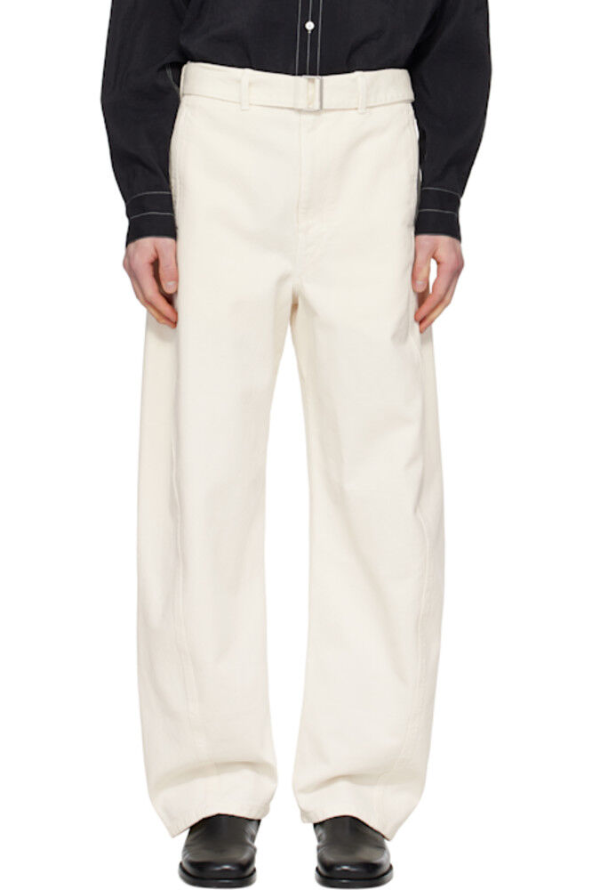 

Джинсы Off-White с перекрученным поясом LEMAIRE