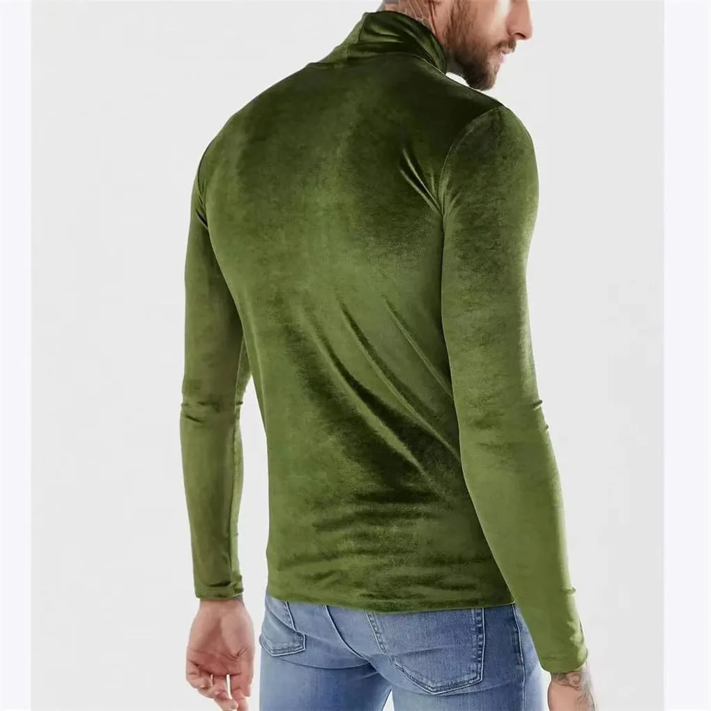 Мужской водолазка из вельвета Slim Fit — фото 2