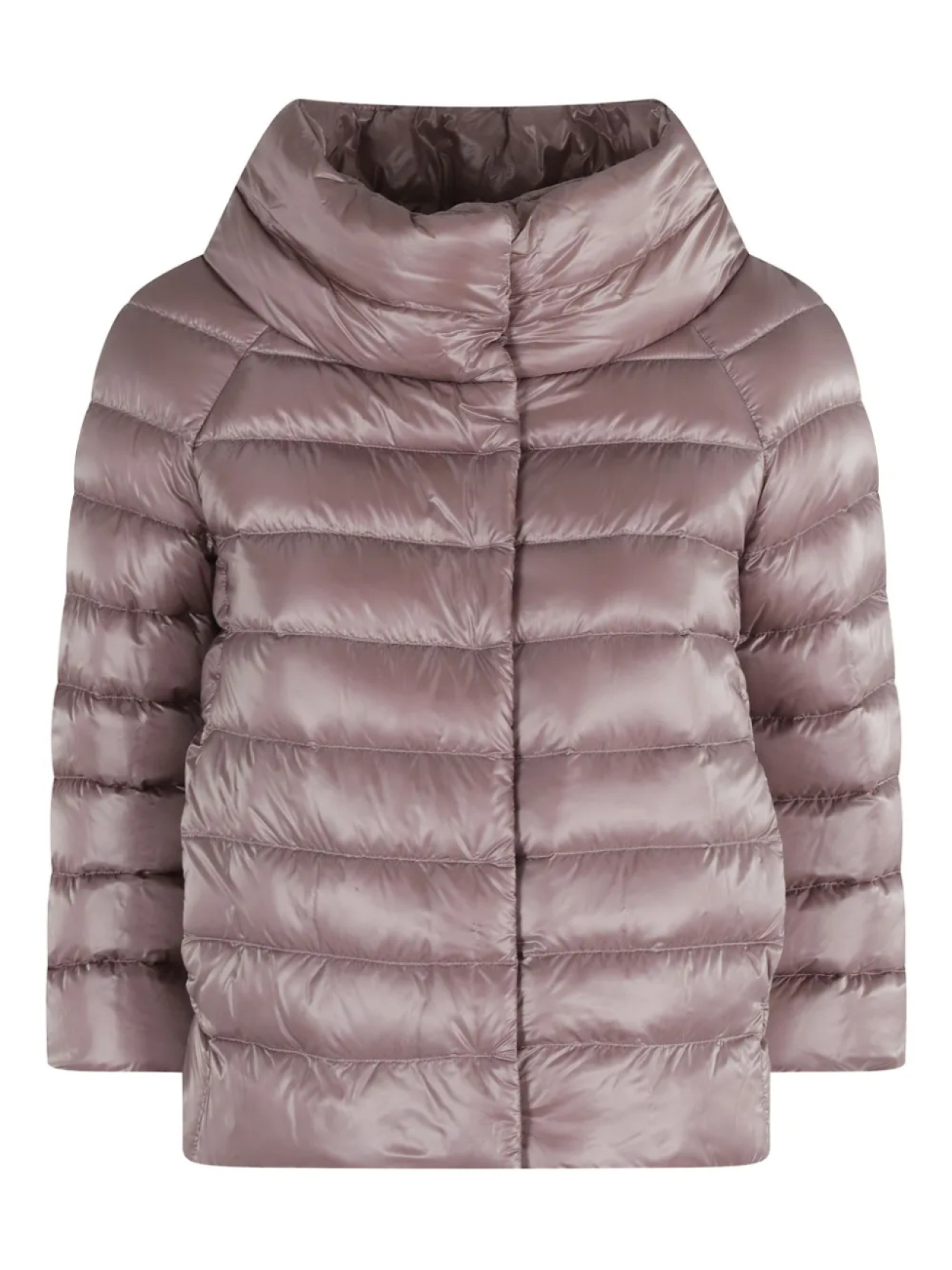 

Стеганая куртка Herno с высоким воротом, розовый