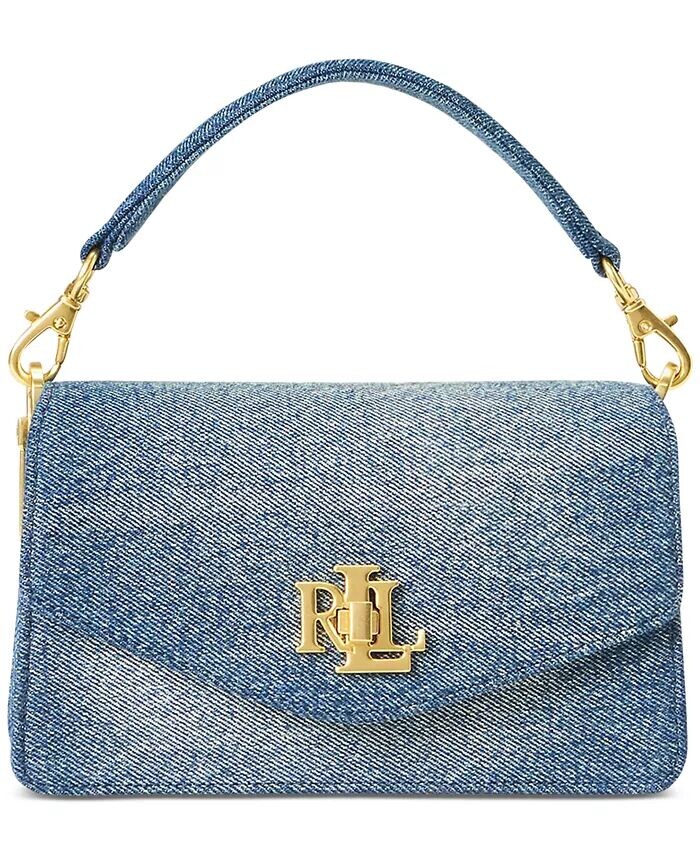 

Сумка через плечо Tayler из потертого денима Lauren Ralph Lauren, синий