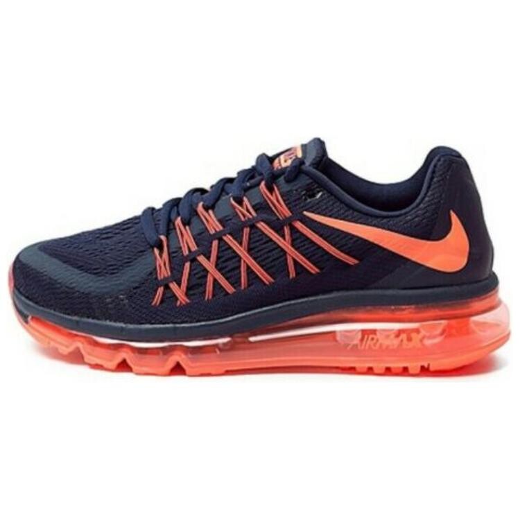 

Кроссовки Air Max 2015 женские с низким верхом, черные/синие/оранжевые Nike