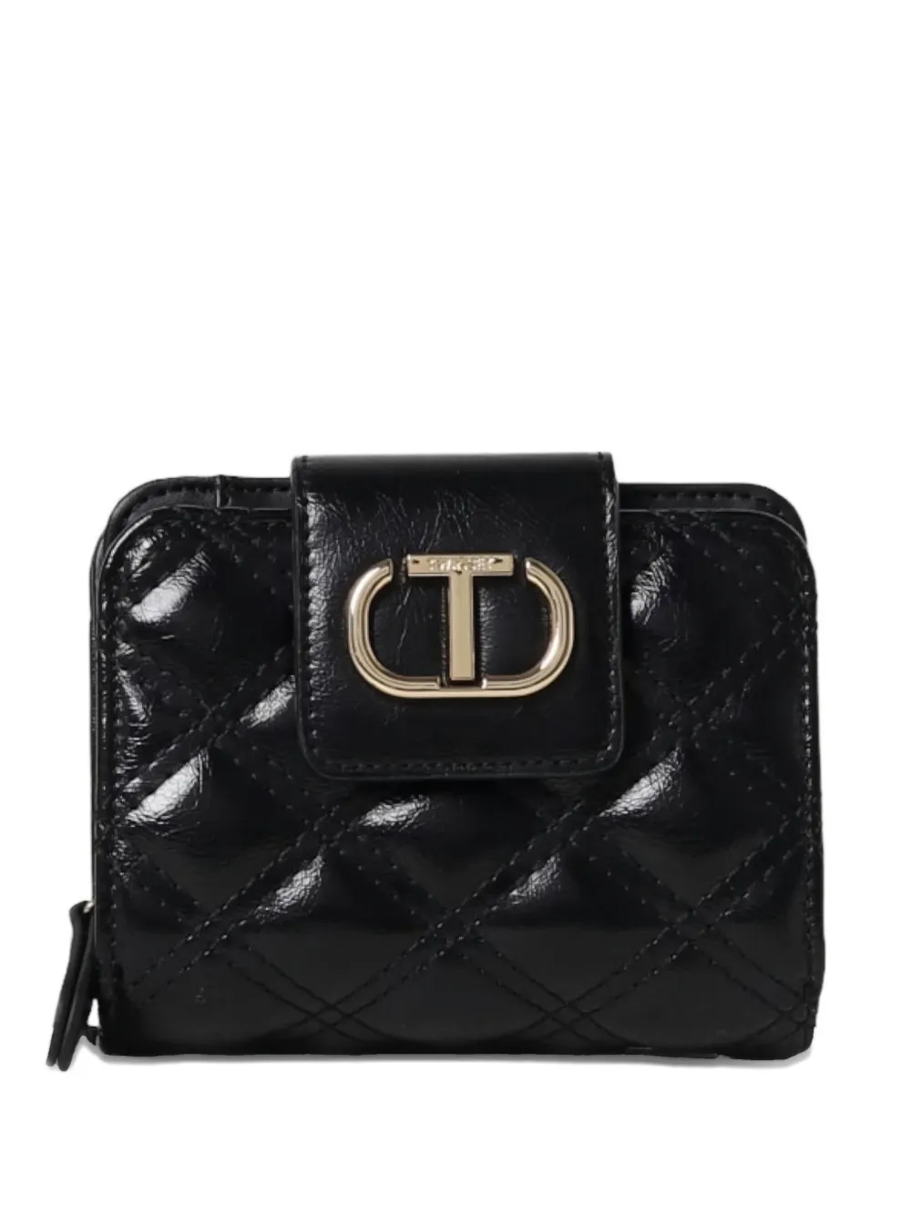 

Стеганый кошелек с логотипом Twinset, черный