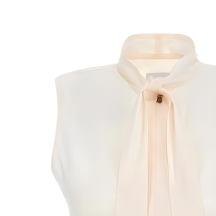 

Блузка с воротником "бабочка" Burberry, экрю