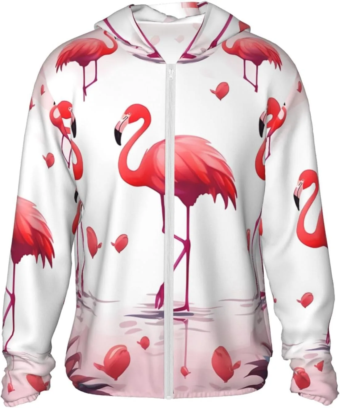 

Мужская толстовка с защитой от солнца UPF 50+ Lovely Pink Flamingos FHEDVBN