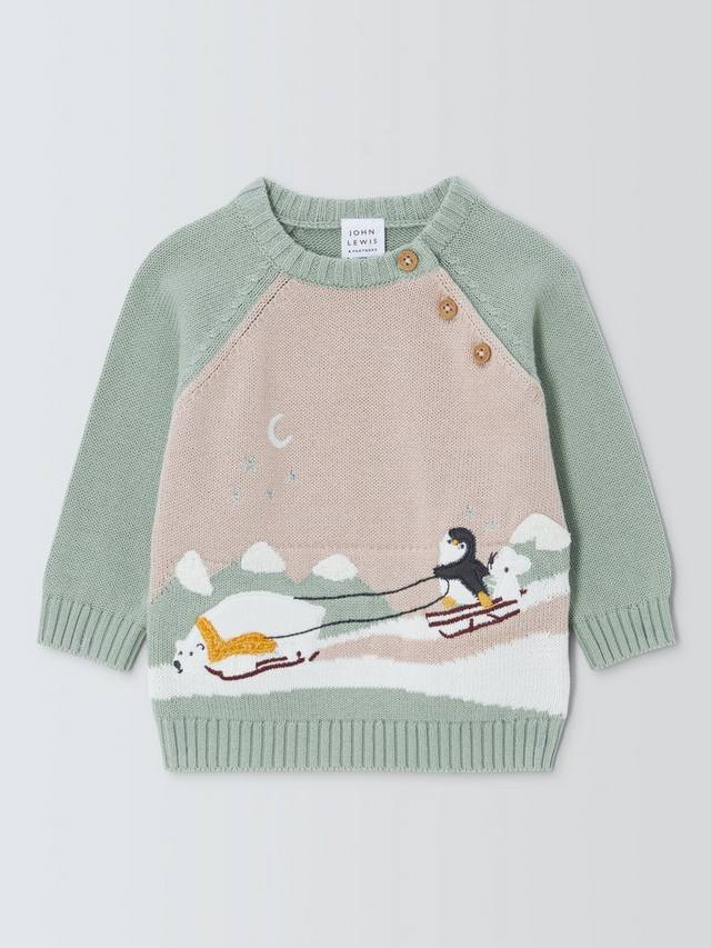 

Детский свитер с зимним узором John Lewis, Multi