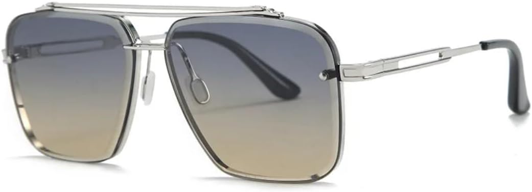 

Солнцезащитные очки для мужчин и женщин - защита UV400 - металлические петли, двойная перемычка, градиентные линзы, для занятий спортом на открытом воздухе и вождения LXLHWN, Tyj362-8