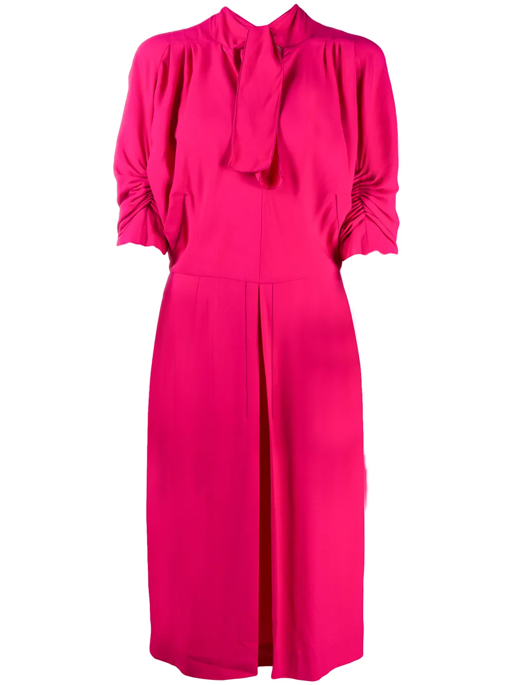 

Платье с завязками и сборками на рукавах Marni, розовый