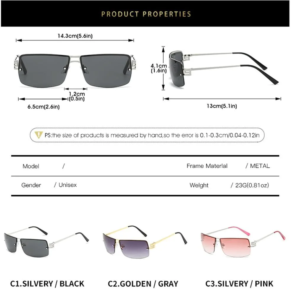 

MUTYNE Роскошные солнцезащитные очки без оправы для женщин и мужчин, модные солнцезащитные очки с оригинальными линзами, винтажные панк-очки для вождения, Black