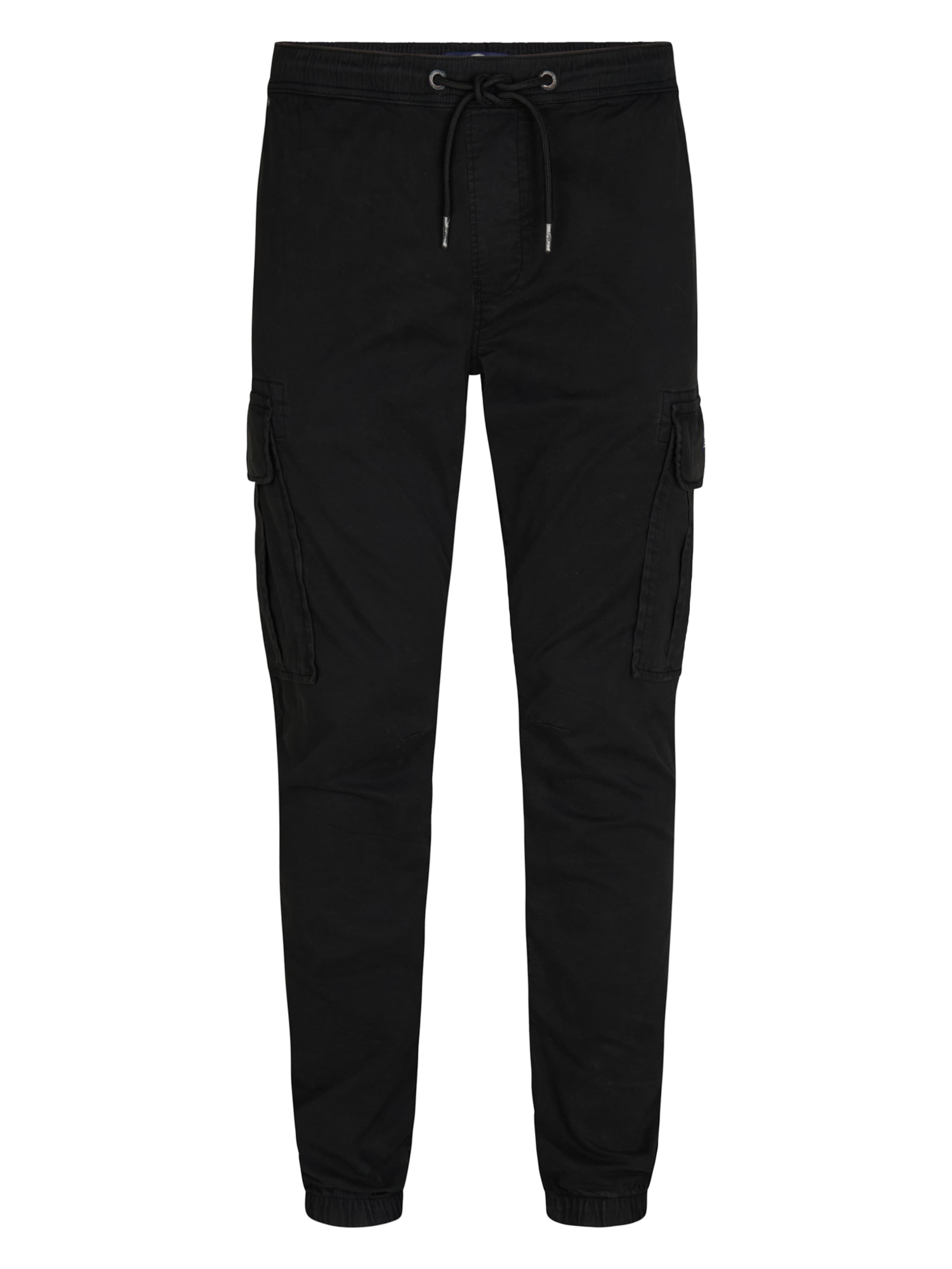 

Petrol Industries Брюки карго с зауженным низом в черном цвете