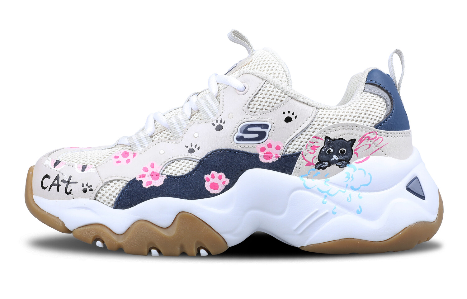 

Кроссовки Skechers D"LITES Series Lifestyle Shoes Women's Low-top Tan, цвет Cat's paw