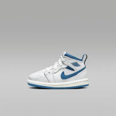 

Кроссовки Jordan 1 Mid SE, цвет White/Sail/Industrial Blue