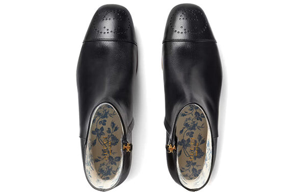 Кроссовки goatskin hills logo ankle boots 'black' Gucci, черный — фото 4