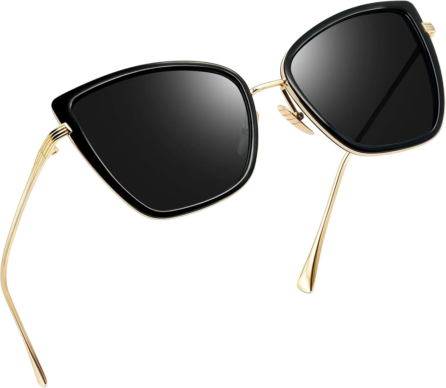 

Женские солнцезащитные очки Joopin Oversized Cateye с эффектом «кошачьего глаза», модные солнцезащитные очки с защитой от УФ-излучения, A16-black Simple Packaging