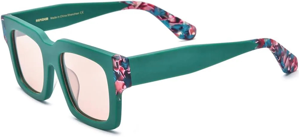

Солнцезащитные очки HEPIDEM матовые ацетатные, винтажные, ретро, ​​квадратные, поляризованные, для мужчин, с защитой от УФ-излучения UV400, 9288t Matte Green