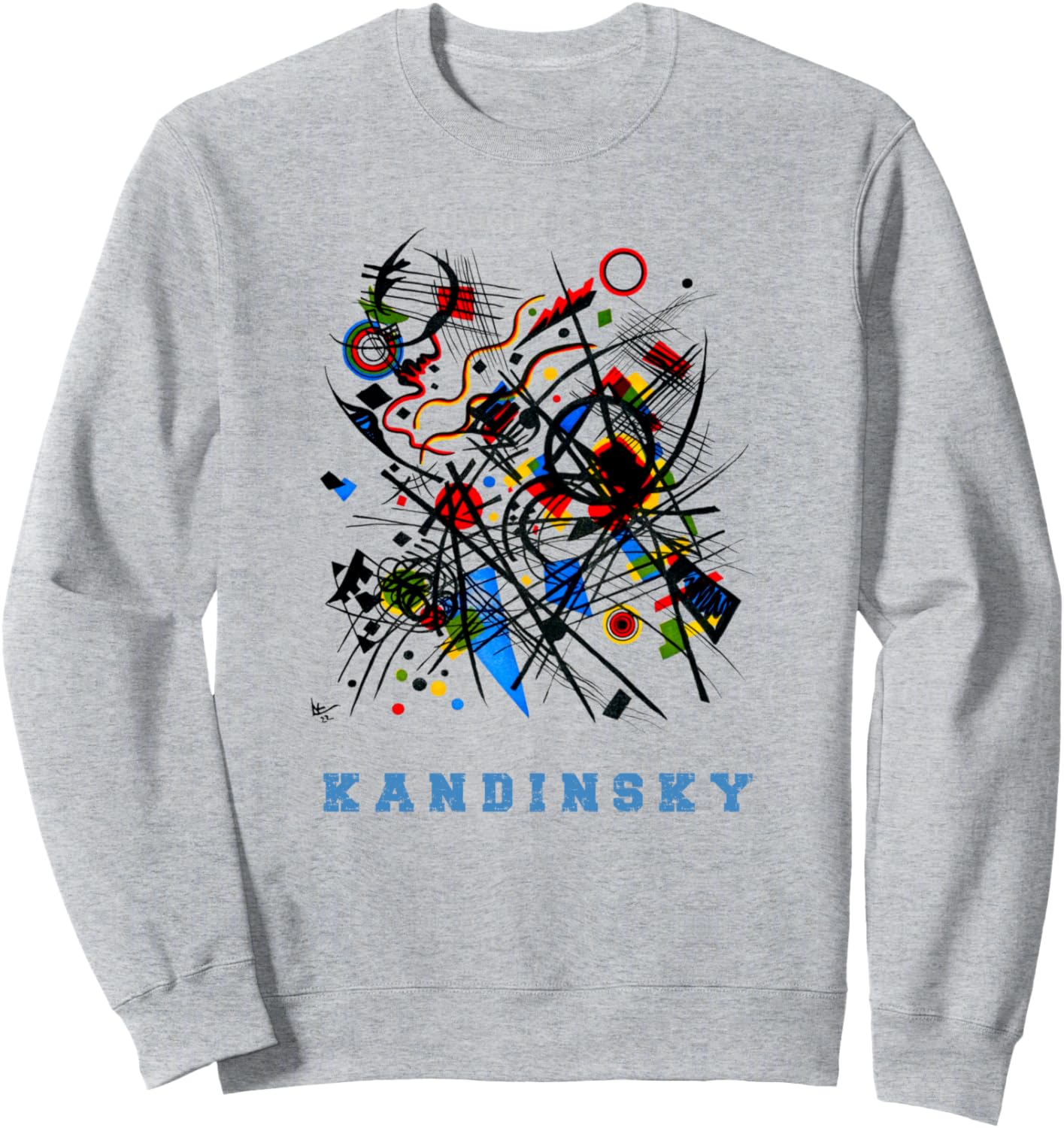 

Толстовка с абстрактным рисунком Василия Кандинского Art Lovers Design Wassily Kandinsky Abstract Art, серый