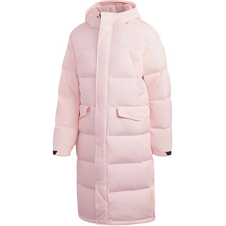 Пуховик зимний мужской тускло-кораллово-розовый Adidas — фото 2