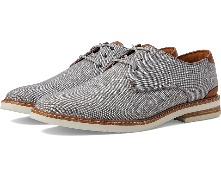 

Оксфорды Florsheim Highland Canvas Plain Toe, цвет Gray Canvas/White Sole