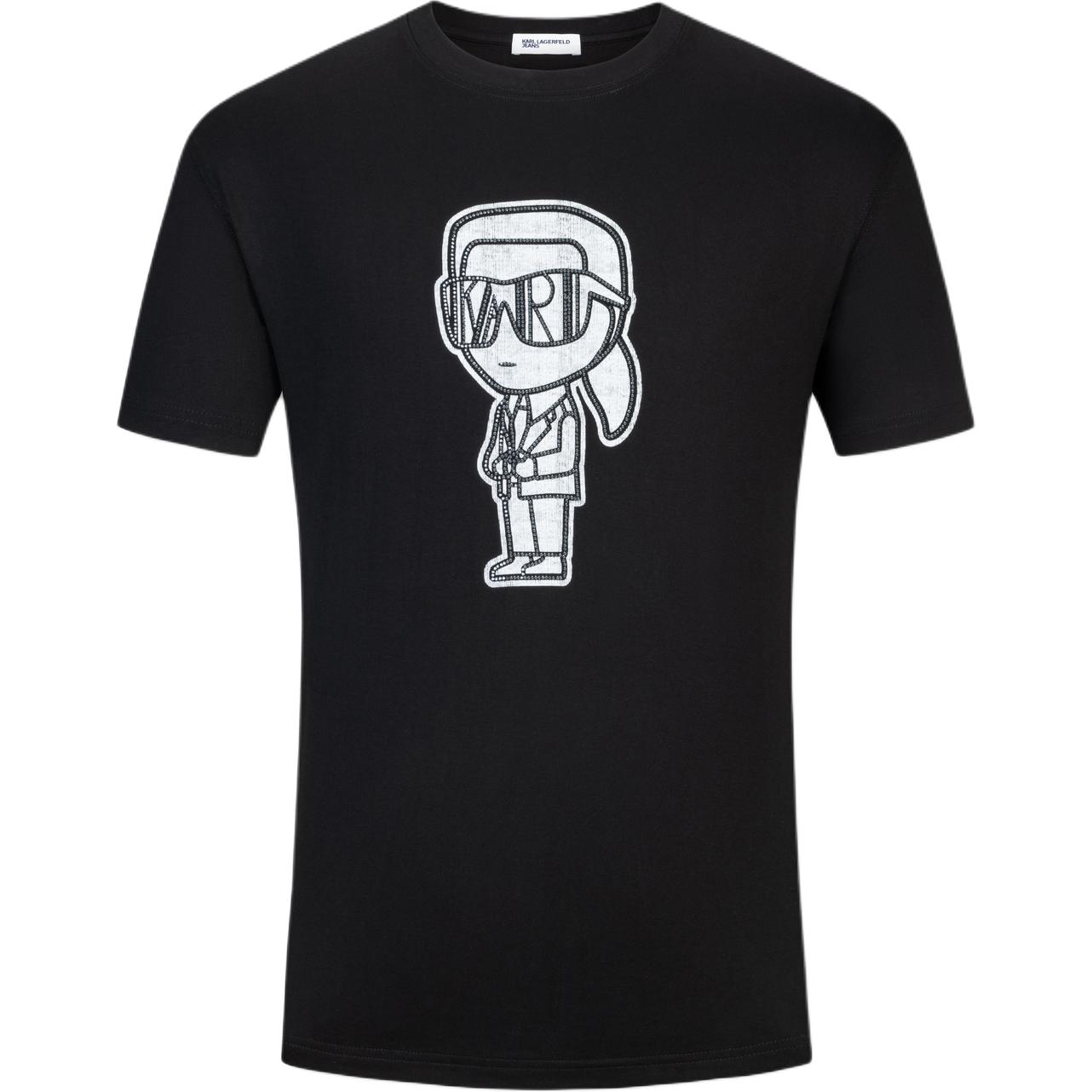 

Karl Lagerfeld / Karl Lagerfeld Jeans Мужские черные футболки с круглым вырезом, Черный, Karl Lagerfeld / Karl Lagerfeld Jeans Мужские черные футболки с круглым вырезом