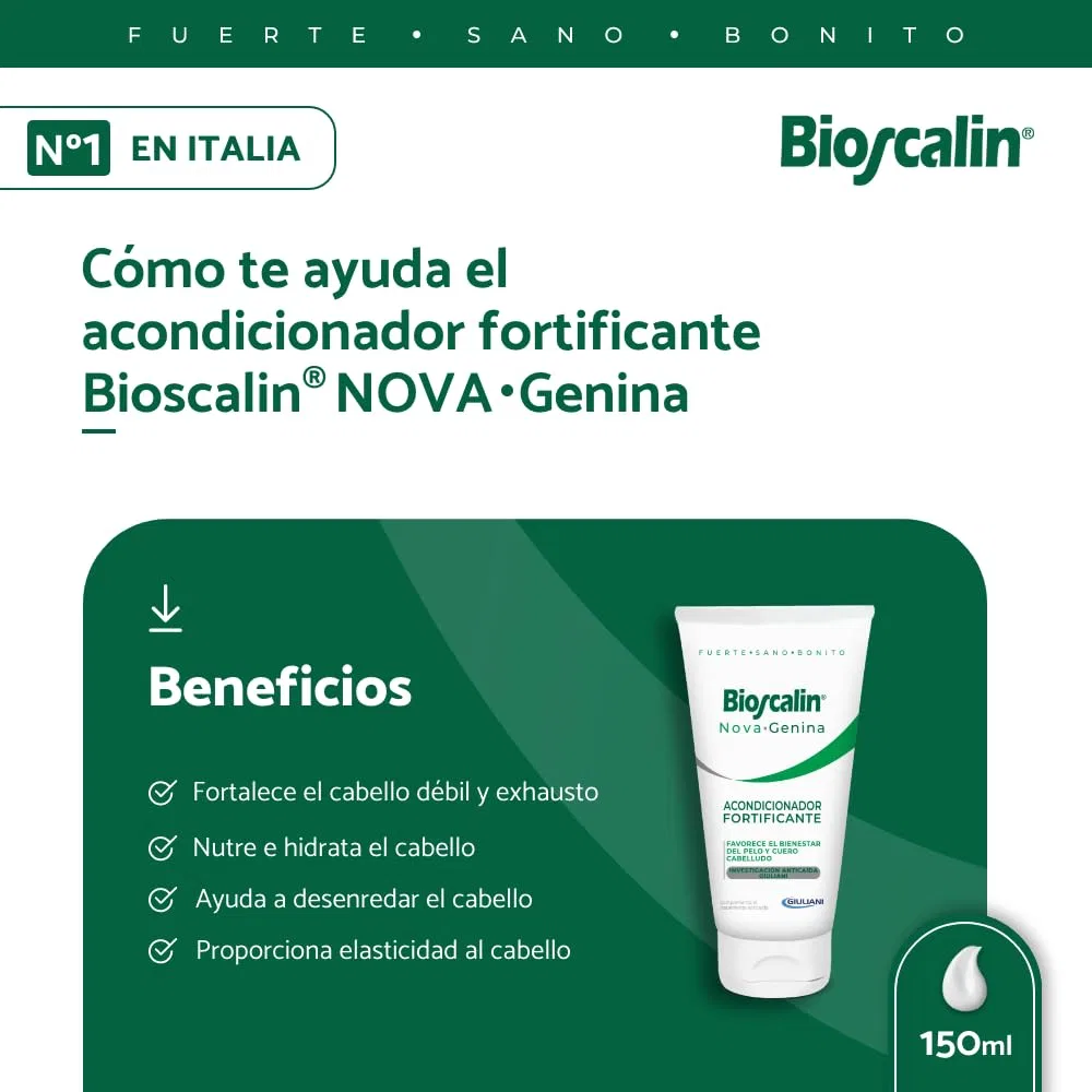 Укрепляющий кондиционер для волос «Nova Genina» от Bioscalin — фото 3