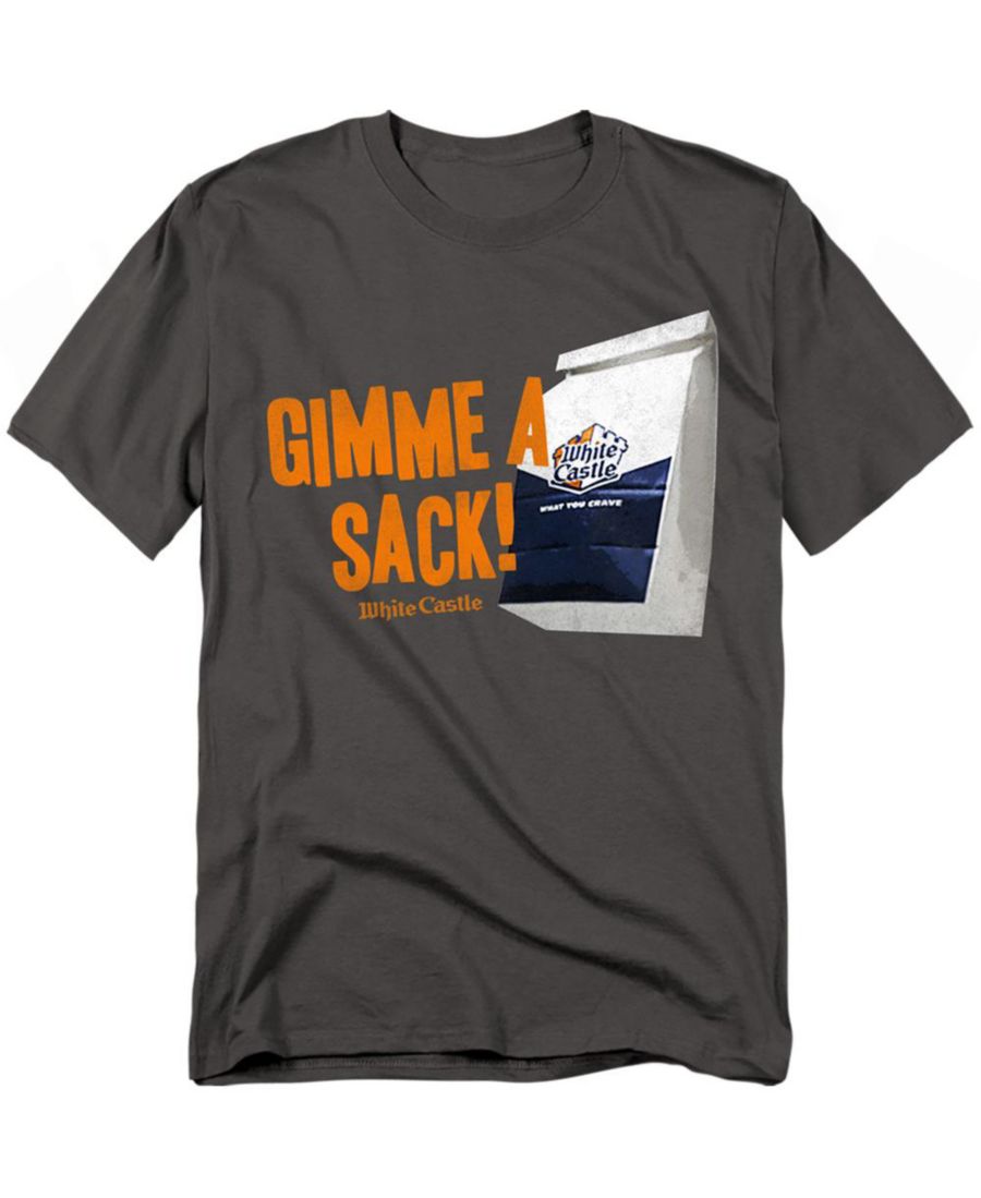 

Мужская футболка Gimmie A Sack White Castle, Charcoal, Белый, Мужская футболка Gimmie A Sack White Castle, Charcoal
