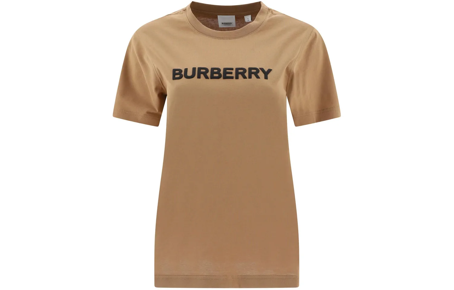 Футболка из хлопка Burberry, стиль главной улицы, умбер — фото 2