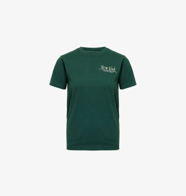 

Футболка из хлопкового джерси Ivy ny Sporty & Rich, цвет forest