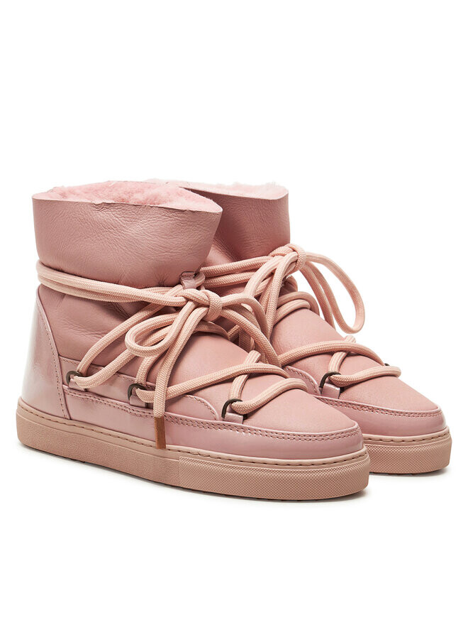 Зимние ботинки женские Inuikii Botas de nieve Gloss из кожи, розовый — фото 2