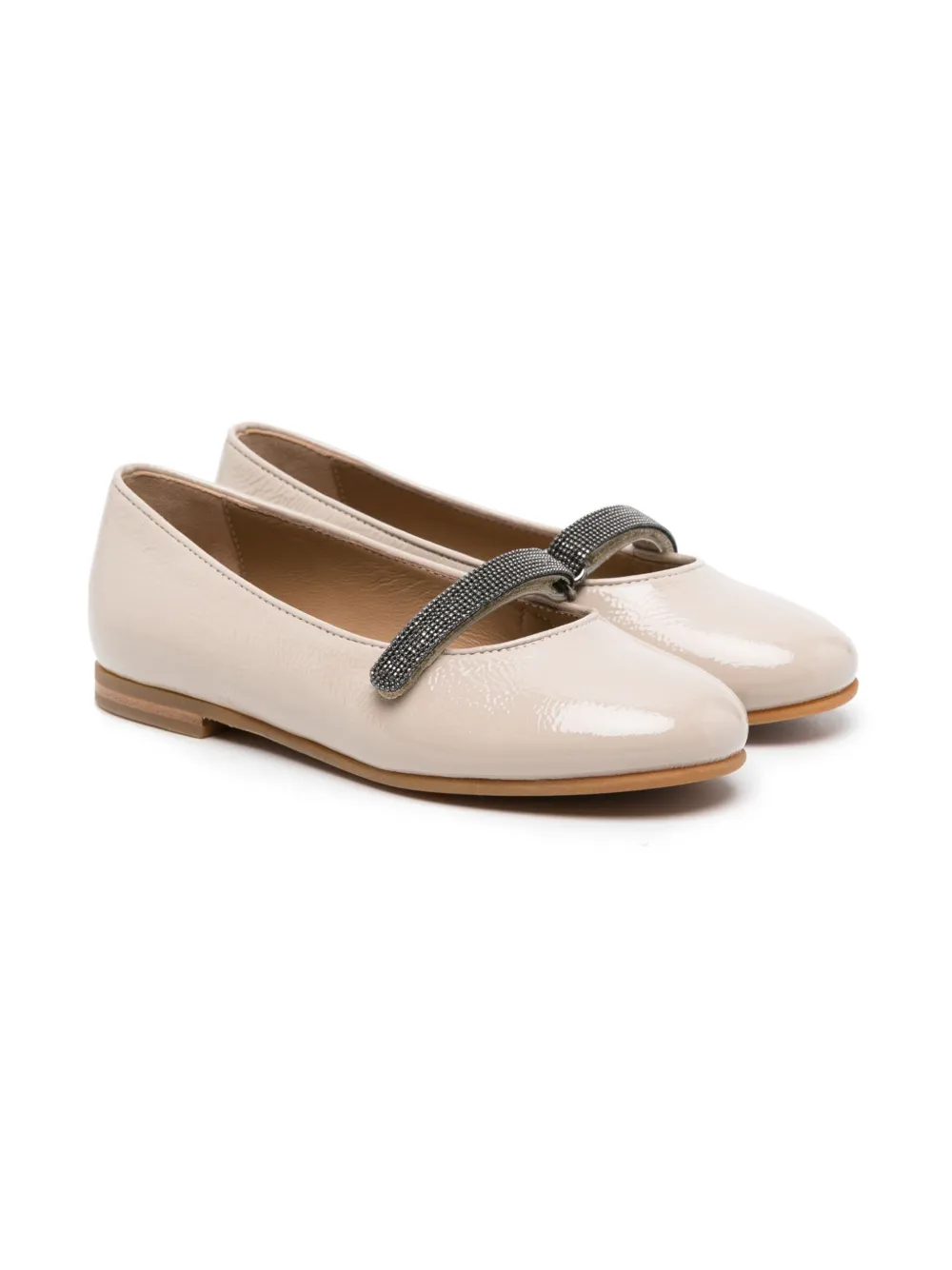 

Балетки с декором Monili Brunello Cucinelli Kids, нейтральный