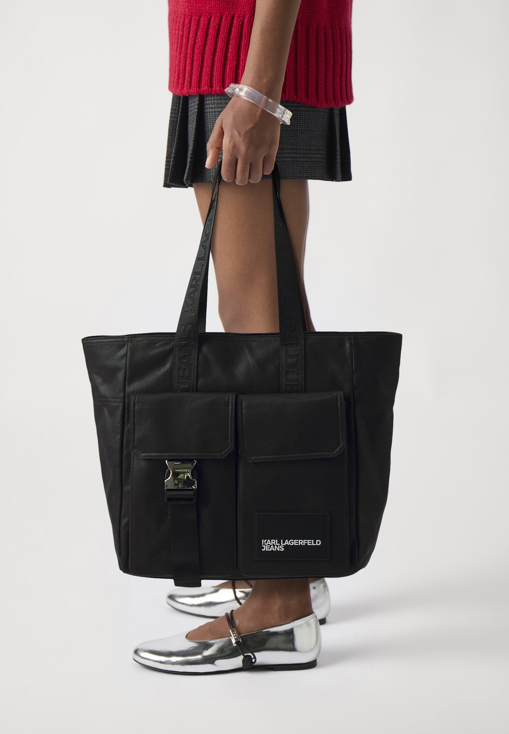 

Сумка-тоут UTILITY COATED TOTE Karl Lagerfeld Jeans, черный