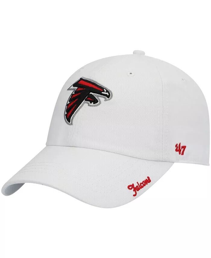 

Женская белая кепка Atlanta Falcons Miata Clean Up с логотипом и регулируемой посадкой '47 Brand