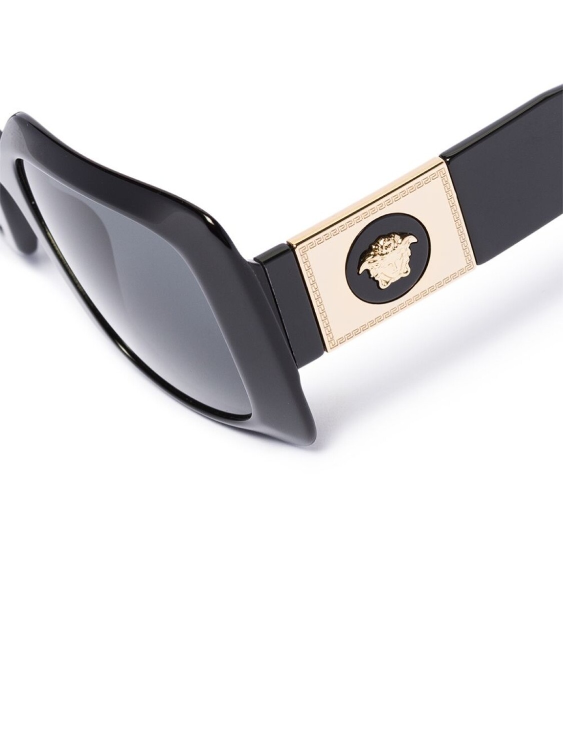 Versace Eyewear солнцезащитные очки в квадратной оправе с декором Medusa, черный — фото 3