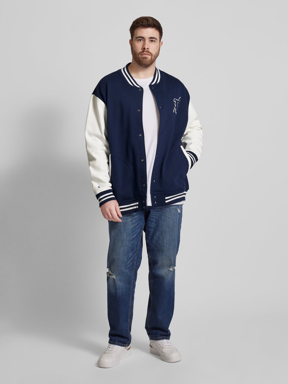 

Куртка колледжа PLUS SIZE в двухцветном исполнении Polo Ralph Lauren Big & Tall