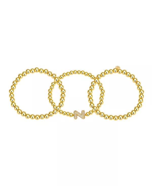 

Набор браслетов-бусин с кубическим цирконием и пузырчатой отделкой Unwritten, z