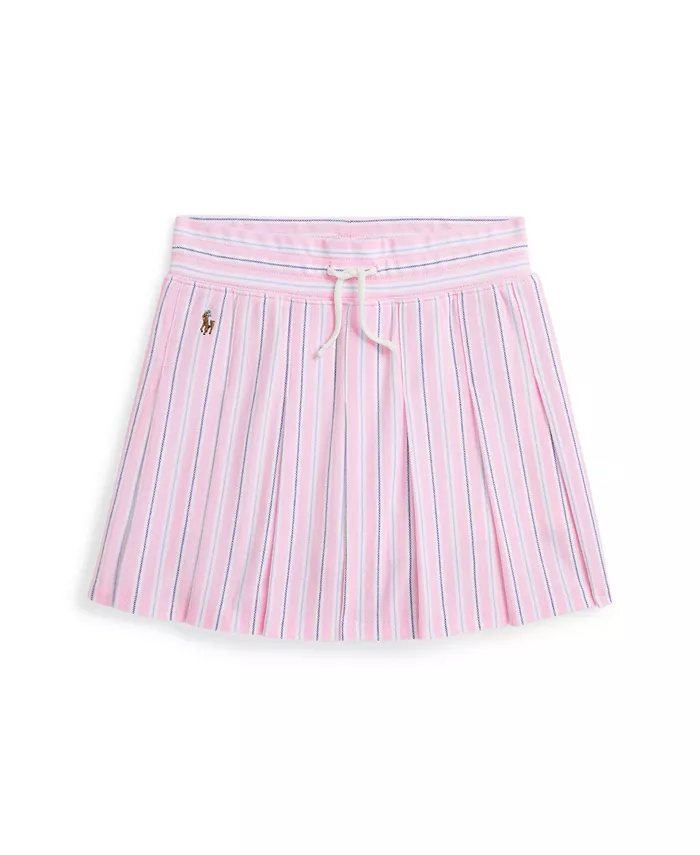 

Юбка плиссированная в полоску Big Girls из оксфордской сетки Polo Ralph Lauren, розовый