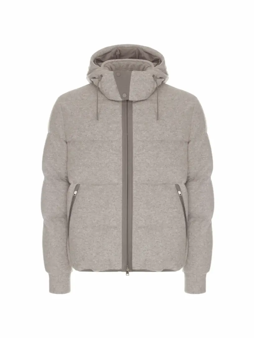 

Кашемировый пуховик Ghiaccio Zegna, серый