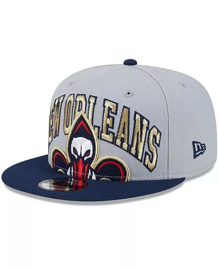 

Мужская серо-темно-синяя двухцветная бейсболка New Orleans Pelicans Tip-Off 9FIFTY Snapback New Era, серый
