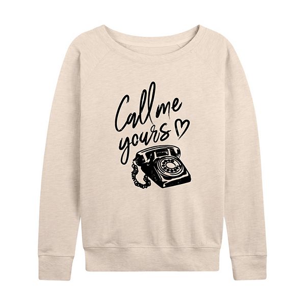 

Женская футболка с длинным рукавом call me yours french terry Licensed Character