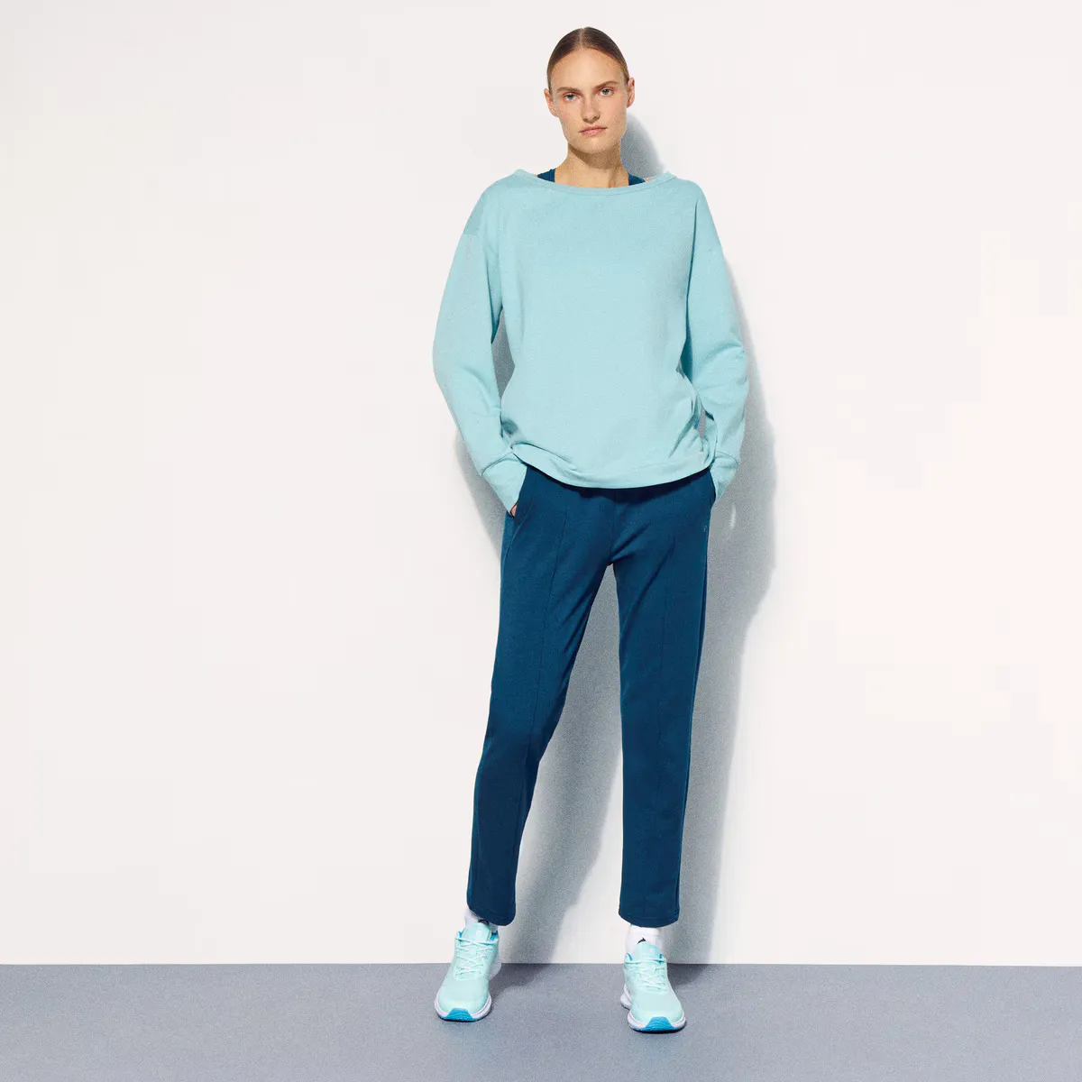 

Женские прямые длинные брюки Boomerang Sportcasual, зеленый