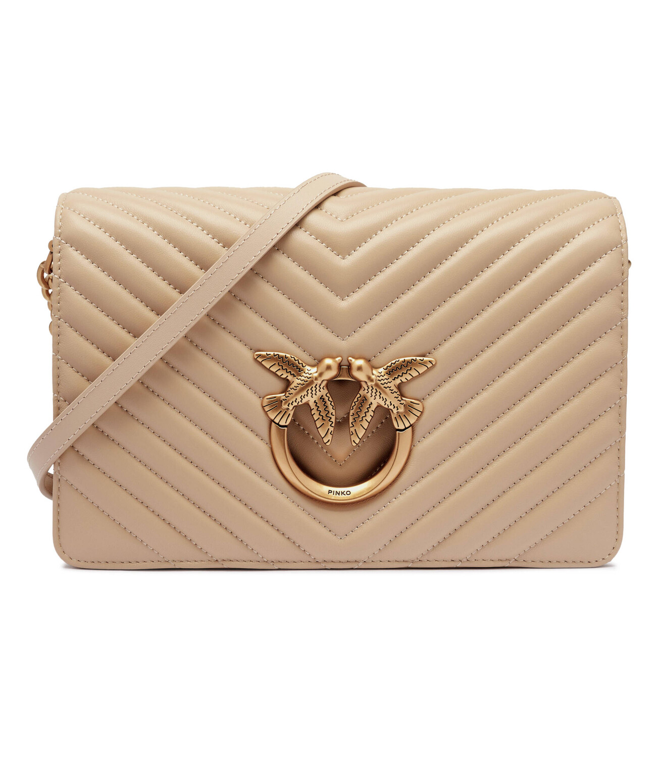 

Сумка через плечо Pinko LOVE CLICK CLASSIC SHEEP NAPPA, бежевый