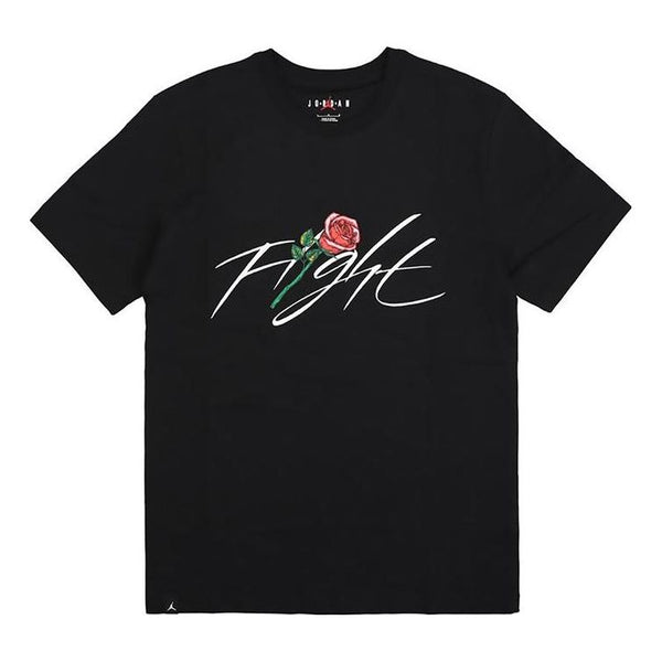 

Футболка Air Jordan Flight Rose T-Shirt 'Black', черный