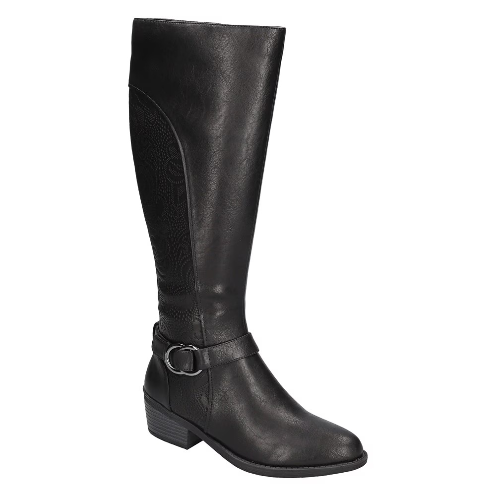 Сапоги выше колена на широкую икру Luella Easy Street, black synthetic