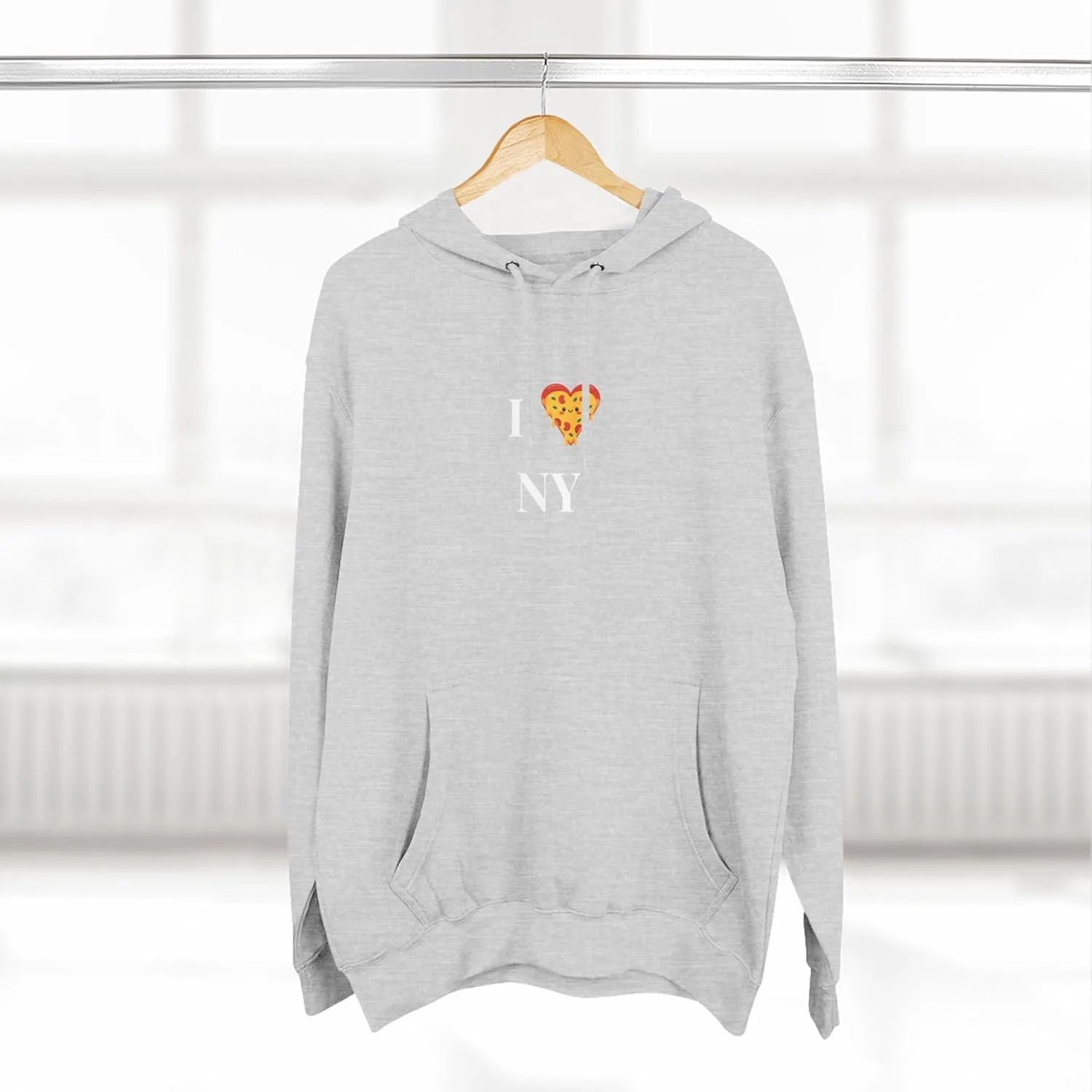 Толстовка I Pizza NY Hoodie - уютная флисовая толстовка для гурманов GENERIC, серый — фото 4
