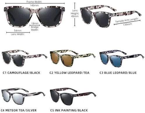 

Квадратные мужские и женские солнцезащитные очки, модные поляризованные солнцезащитные очки, винтажные мужские очки для водителя MTZJH, Blue Leopard Blue