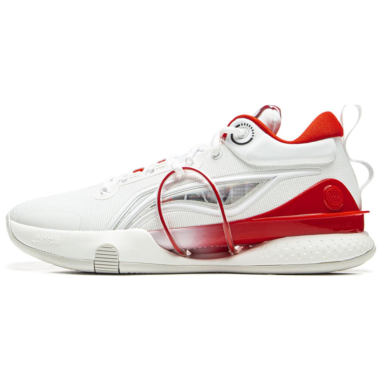 

LINING Баскетбольные кроссовки Speed 8 Premium Cushioning, противоскользящие, износостойкие, с низким верхом, легкие, из пеноматериала, цвет белый, красный