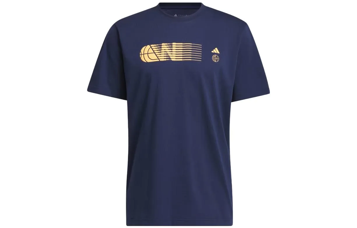 Футболка с принтом Worldwide Hoops City Adidas, синий