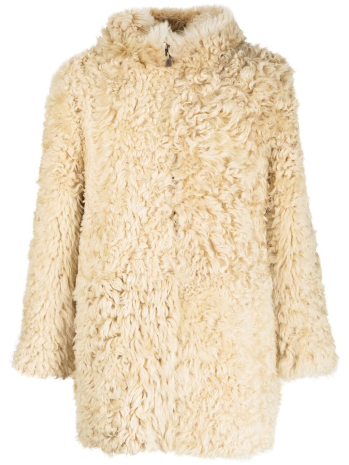 

ERL faux-fur hooded coat, коричневый