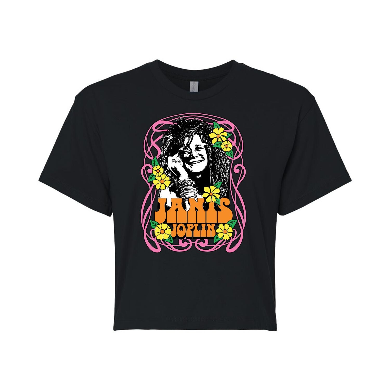 

Укороченная футболка Janis Joplin Flowers для юниоров Licensed Character