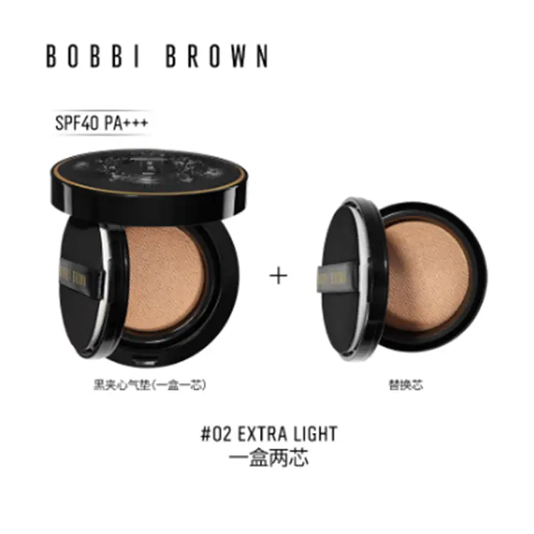 BOBBI BROWN Черный набор воздушной подушки с наполнителем, стойкий контроль жирного блеска 12g+12g — фото 4
