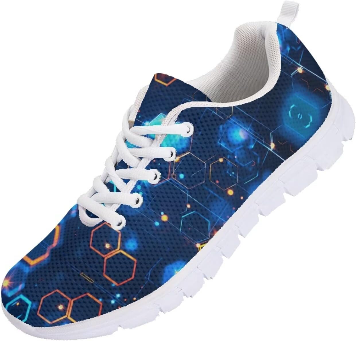 

Мужские кроссовки Funnydude Funny Print для бега, осенние, легкие, дышащие, спортивные, Geometric